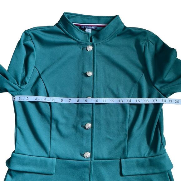 Tommy Hilfiger Forrest Green Standing Round Collar Suit Jacket Size 8 NWT - Picture 11 of 14